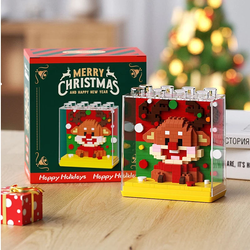 Christmas Small Building Mini Blocks Educational Leisure Gift