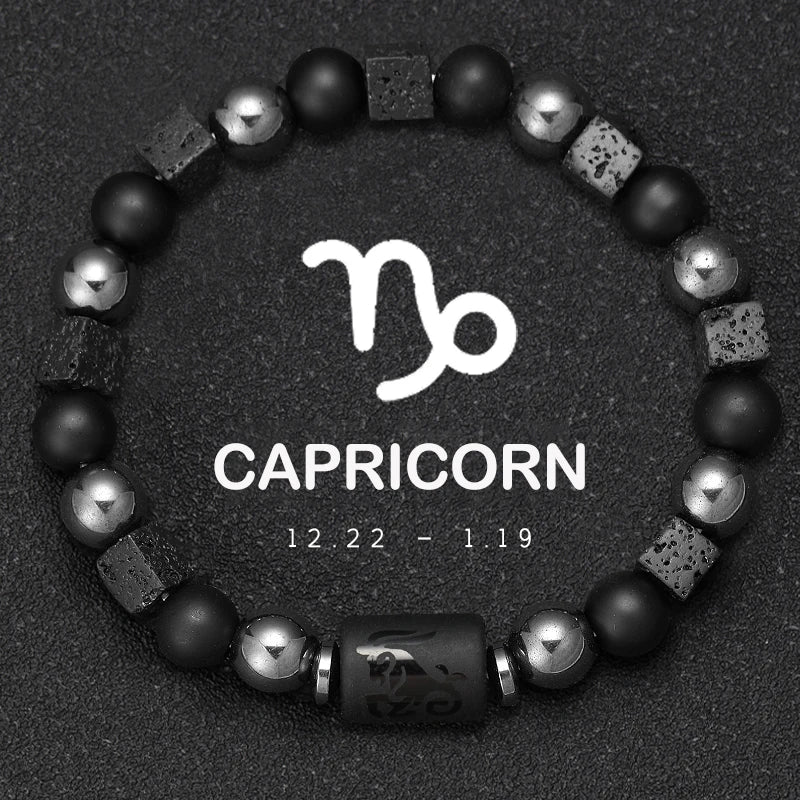 Beaded bracelet with Capricorn zodiac sign 