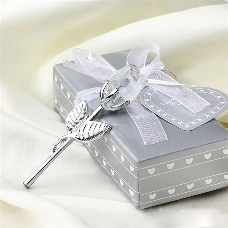 Silver glass rose