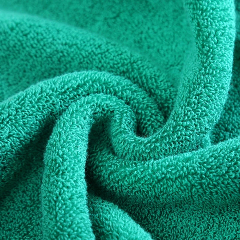 Close-up of a green textured towel