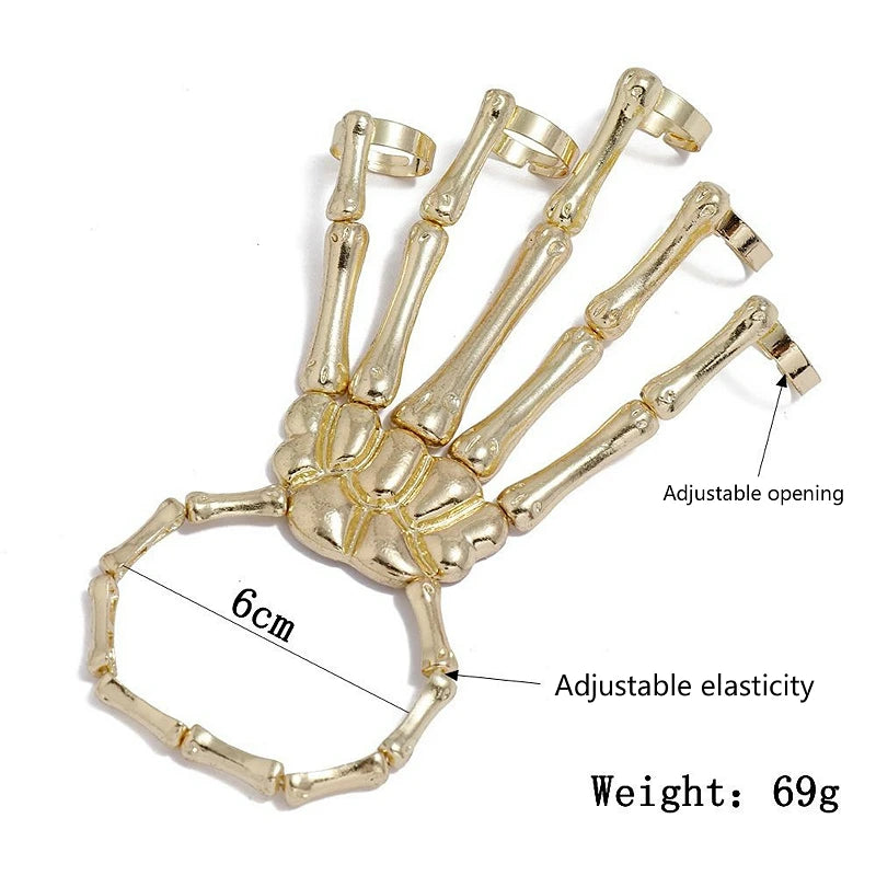 Skeleton Hand Bracelet For Woman Gothic Halloween Party Accessories