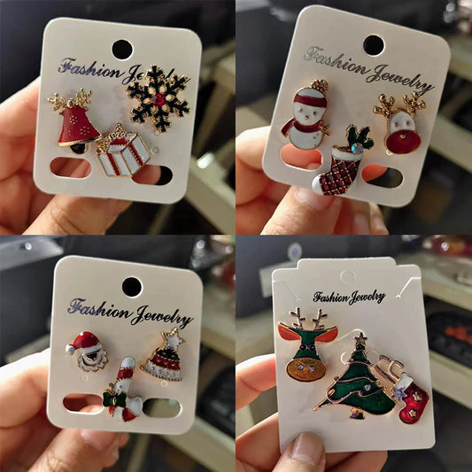 Christmas Small Brooches Set for Gifts