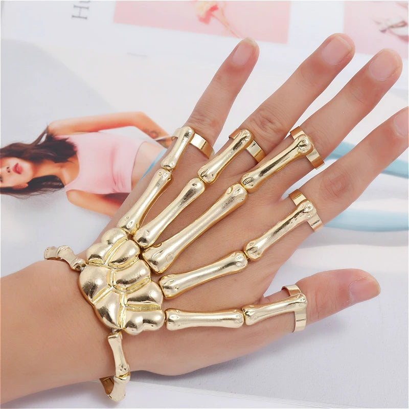 Skeleton Hand Bracelet For Woman Gothic Halloween Party Accessories