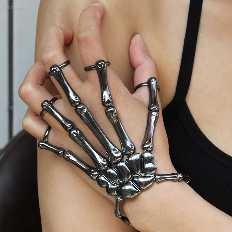 Skeleton Hand Bracelet For Woman Gothic Halloween Party Accessories