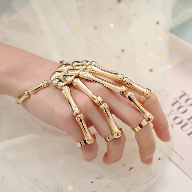 Skeleton Hand Bracelet For Woman Gothic Halloween Party Accessories