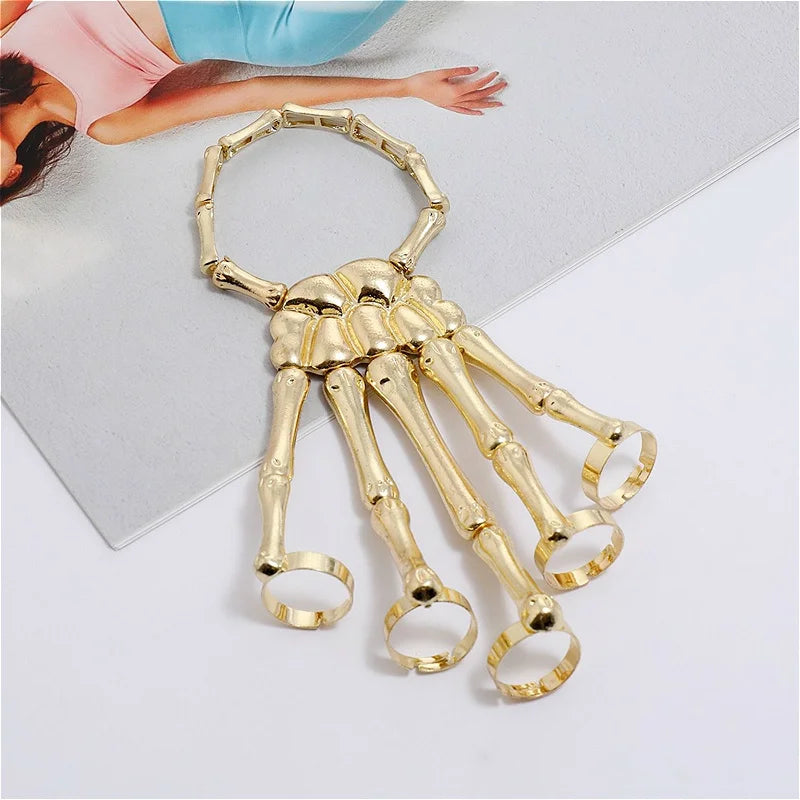 Skeleton Hand Bracelet For Woman Gothic Halloween Party Accessories