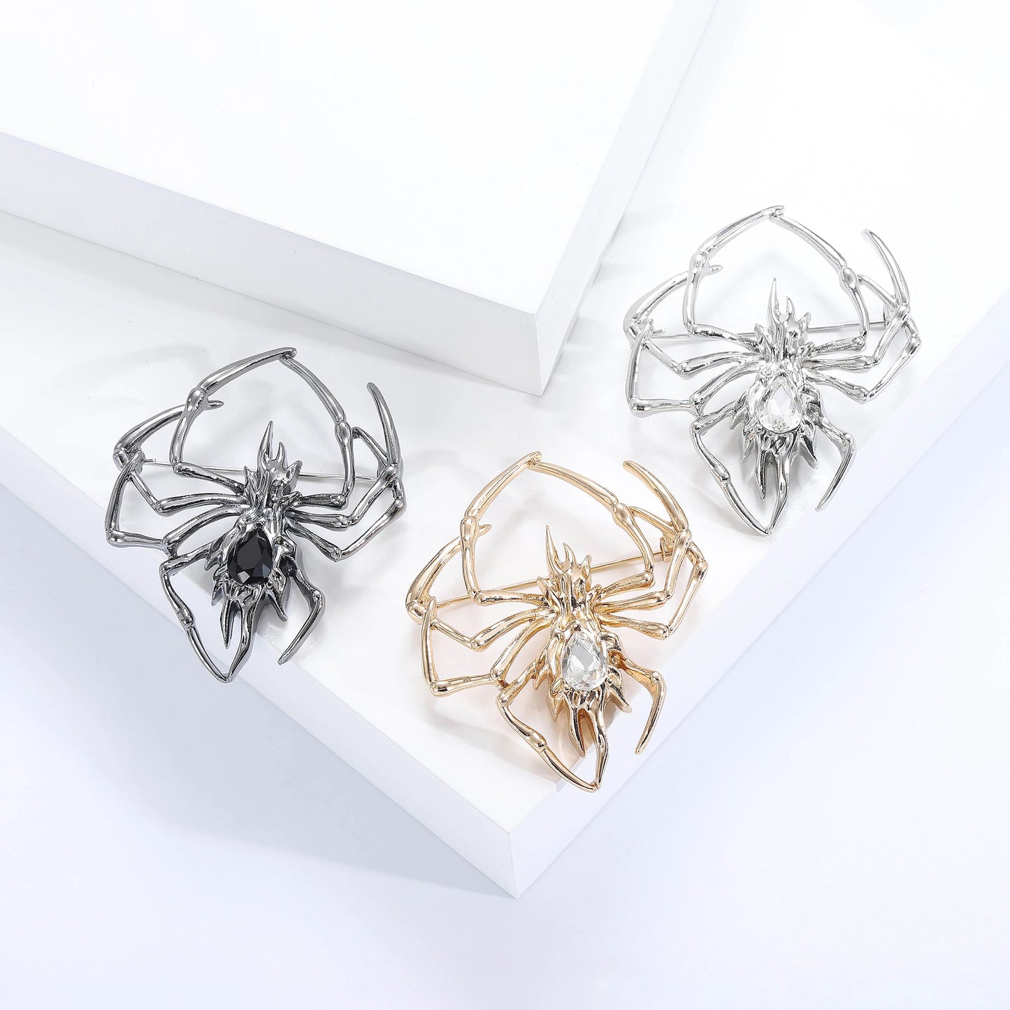 Crystal Big Spider Brooche