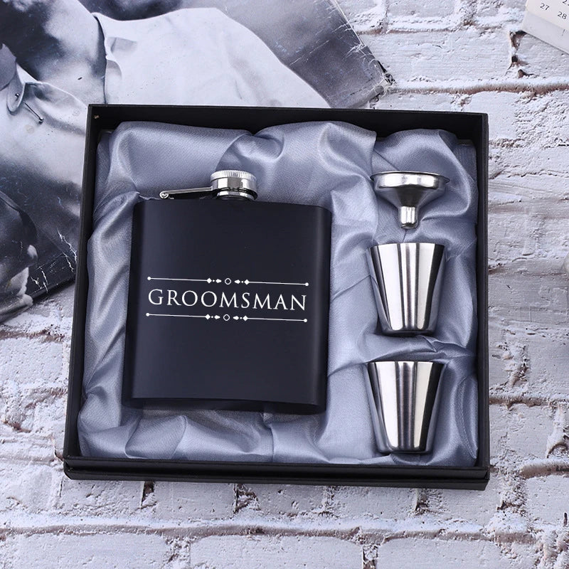 Personalized Hip Flask Set
