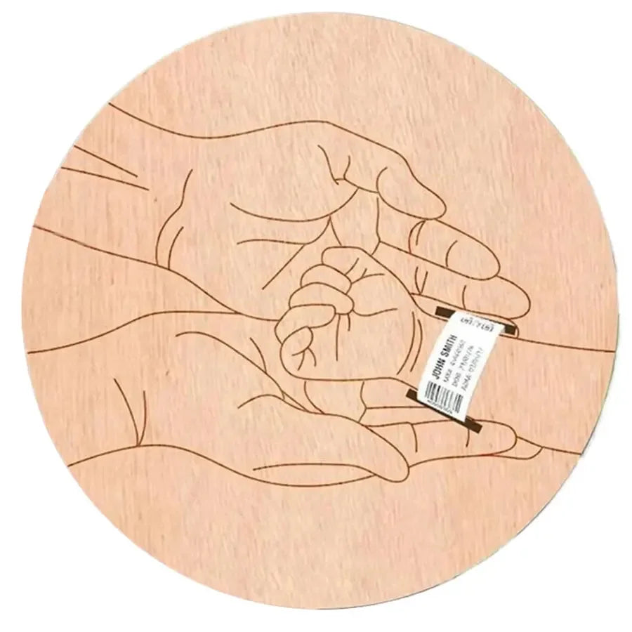 Baby Birth Wristband Wooden Holder