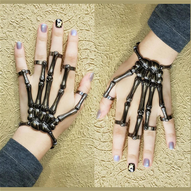 Skeleton Hand Bracelet For Woman Gothic Halloween Party Accessories