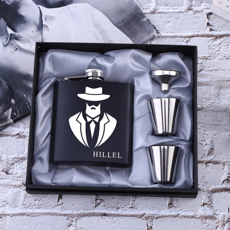 Personalized Hip Flask Set