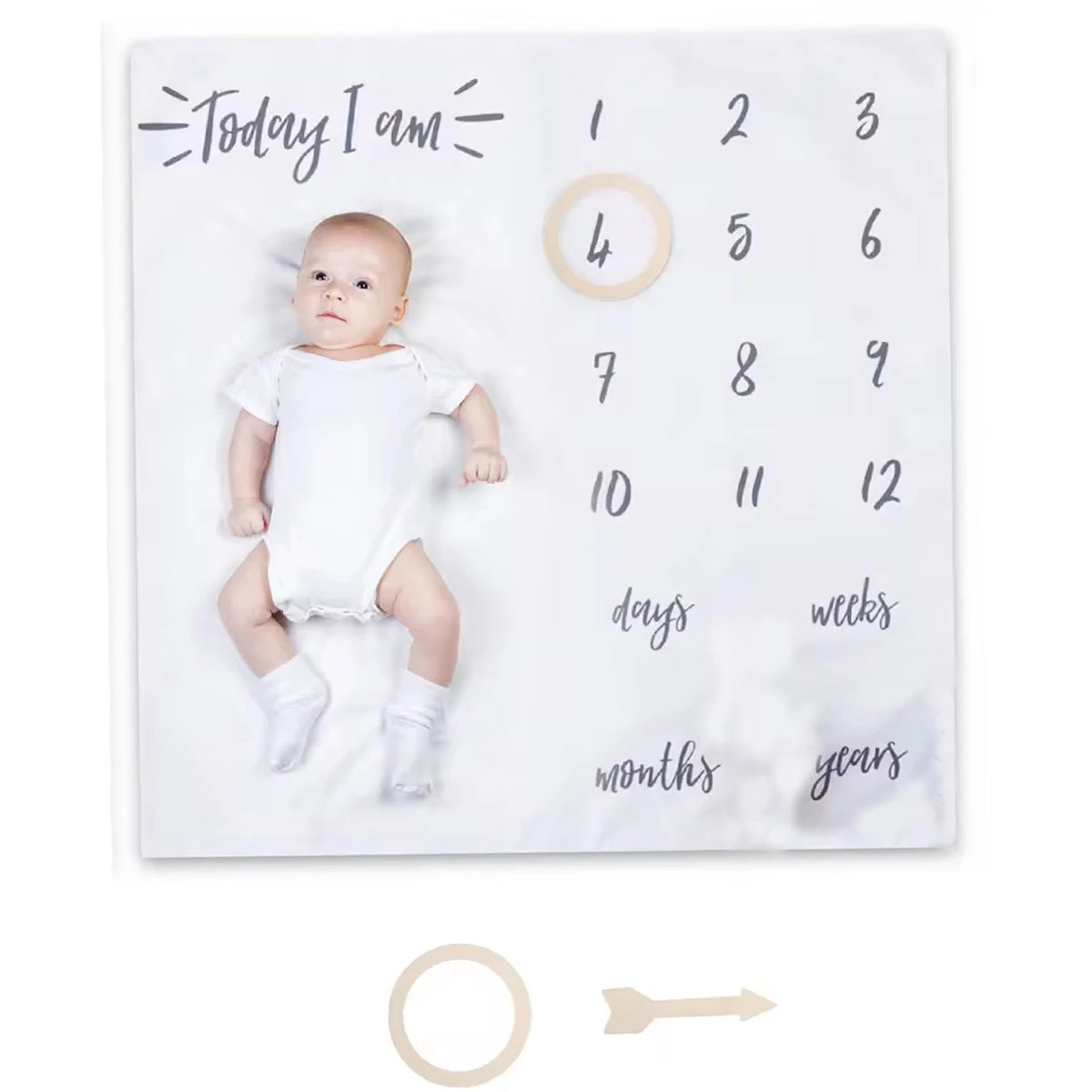 Newborn Monthly Photo Session Blanket For Baby Growth To Remember