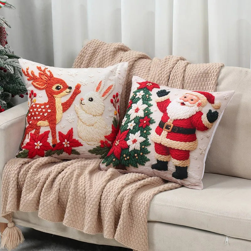 4pcs Christmas Pillow Cases For Home Decoration