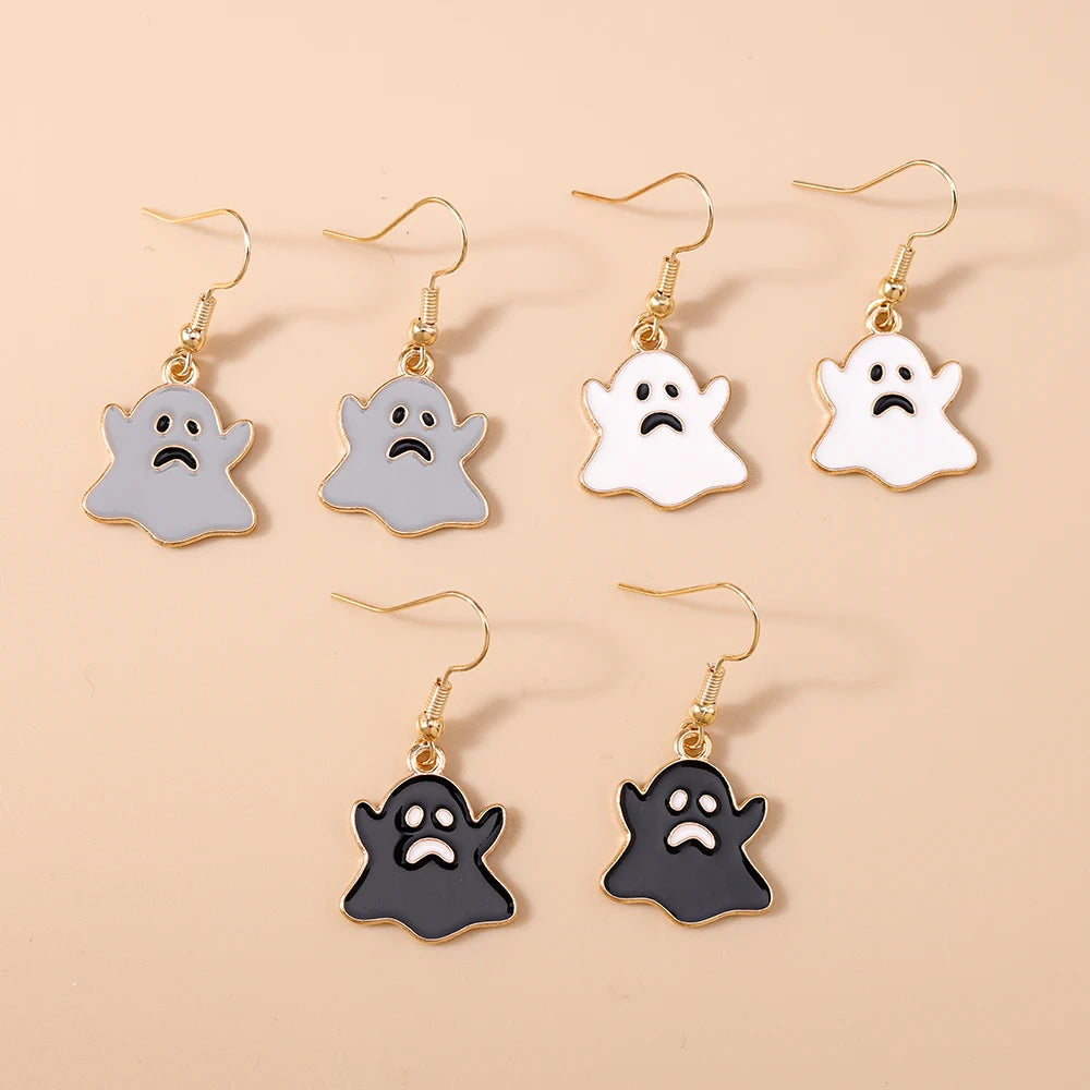 3pairs/set Halloween Drop Earrings For Girls