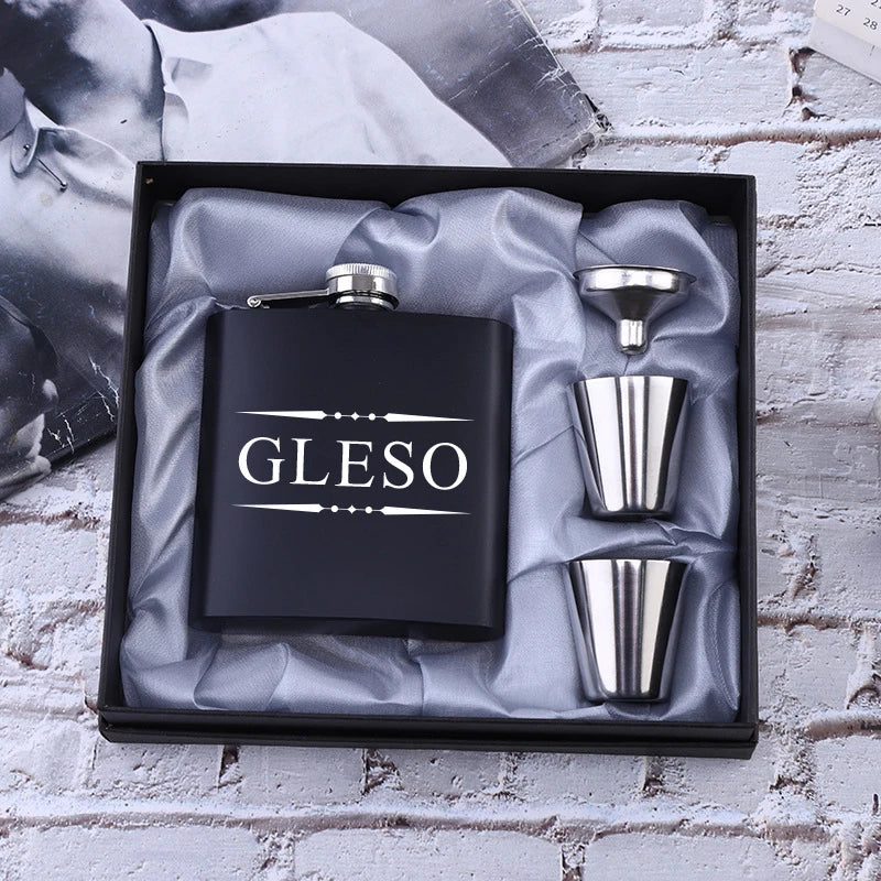 Personalized Hip Flask Set
