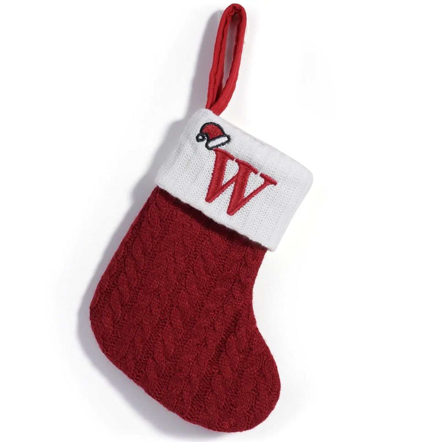 Christmas Knitting Sock With Initial Letter