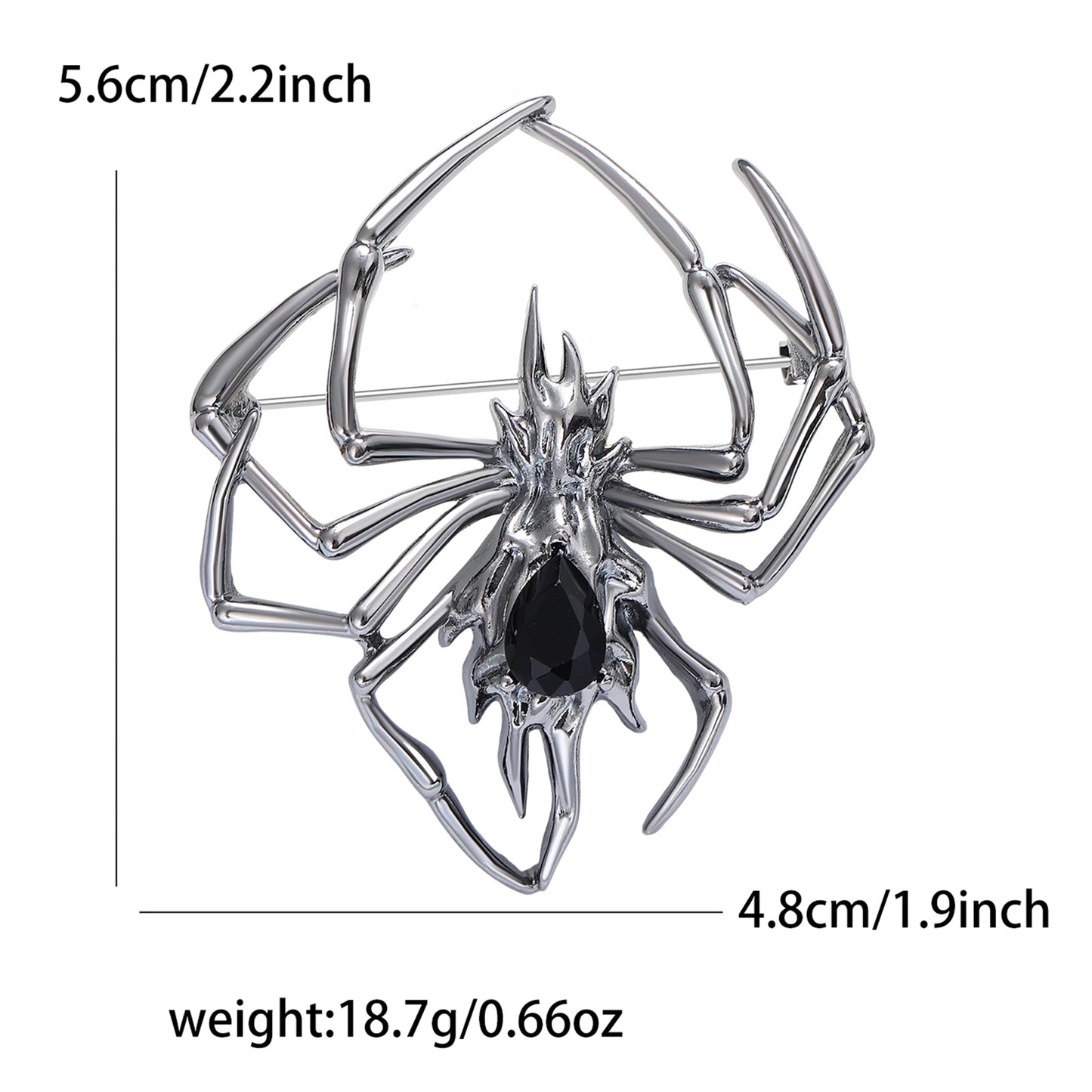 Crystal Big Spider Brooche