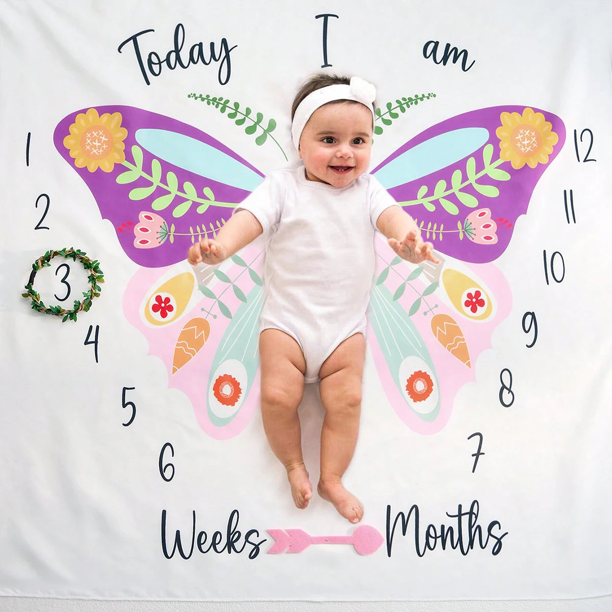 Newborn Monthly Photo Session Blanket For Baby Growth To Remember