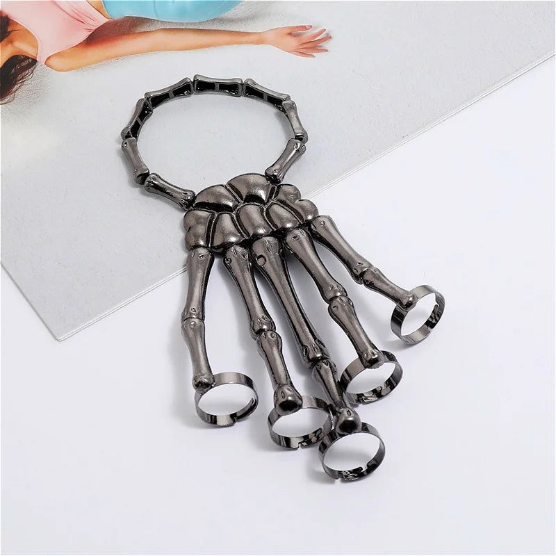 Skeleton Hand Bracelet For Woman Gothic Halloween Party Accessories