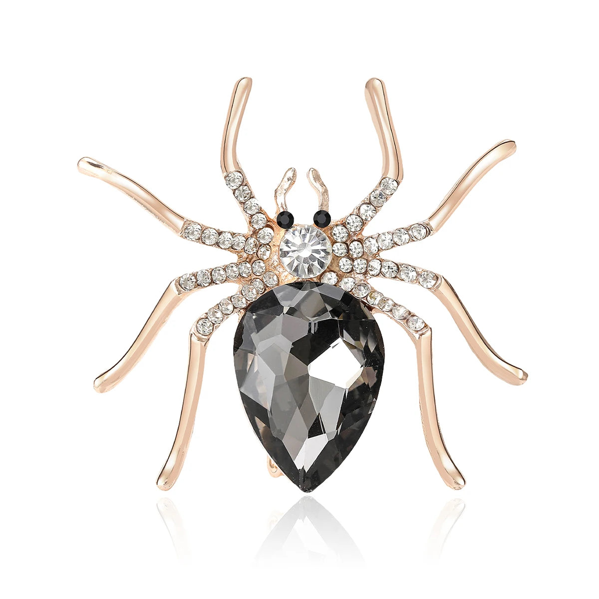 Halloween Rhinestone Spider Brooche