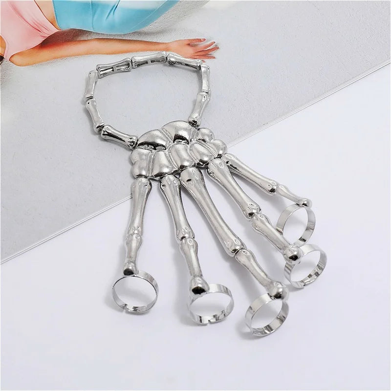 Skeleton Hand Bracelet For Woman Gothic Halloween Party Accessories