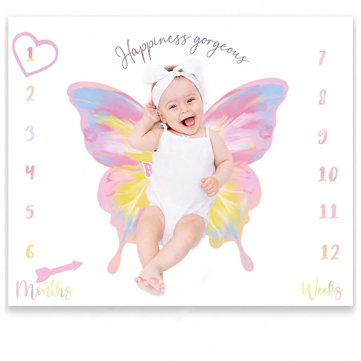 Newborn Monthly Photo Session Blanket For Baby Growth To Remember